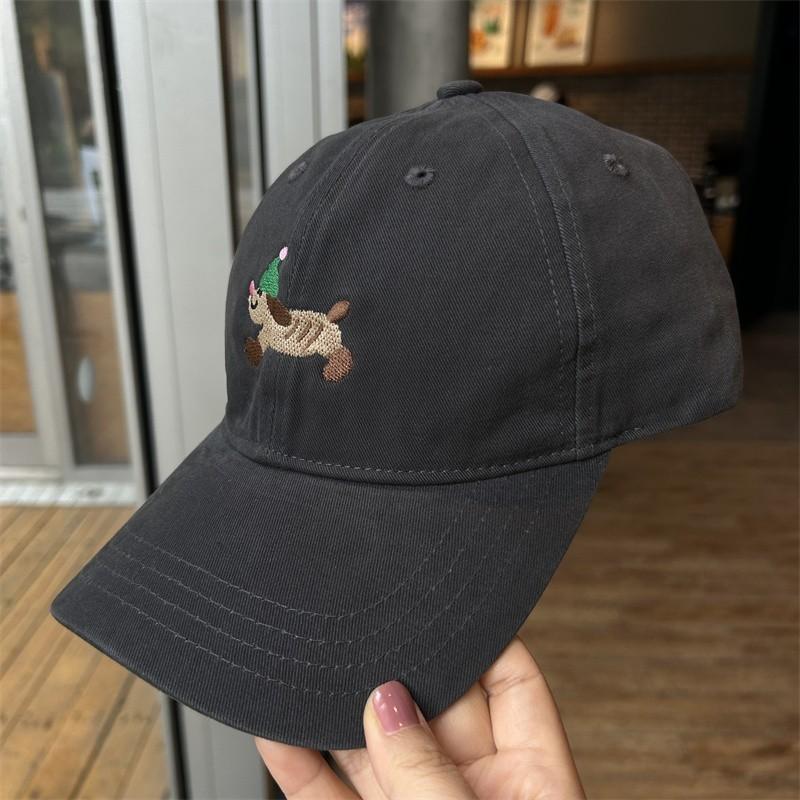 Dog Dachshund Lovely Embroidered Baseball Cap Adjustable For Outdoor Leisure Use