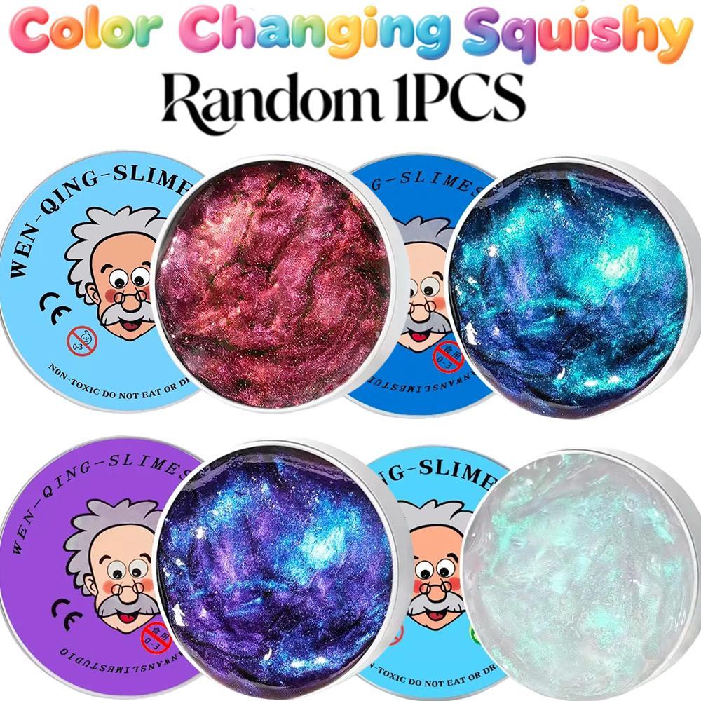 Neue Stressabbau-Spielzeuge Alter Mann Flüssiger Squishy Transparenter Kristall-Schleim Flauschiger Schaum-Knete Kinder Sicher Hüpfender Dehnbarer Farb-Schleim