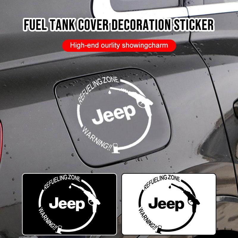 ARG3  1PC Car Sticker Fuel Tank Sticker Decal Car Styling Accessories For Jeep Wrangler Grand Cherokee Renegade Tyre Stem Air Caps