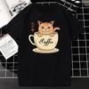 Funny Catzilla Japan Cat Kitten Lover Men T Shirt Male Casual Tees Summer Hombre Oversized Tee Harajuku Shirt Men Clothing