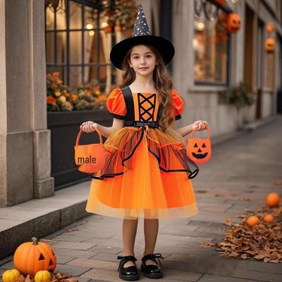 Dziewczęca Suknia Księżniczki na Halloween Cosplay z Siateczką