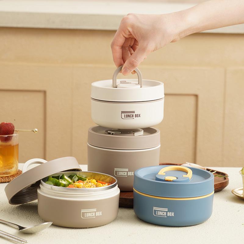 304 Stainless Steel Multi-layer Bento Box with Soup Bowl - Portable & Insulated
