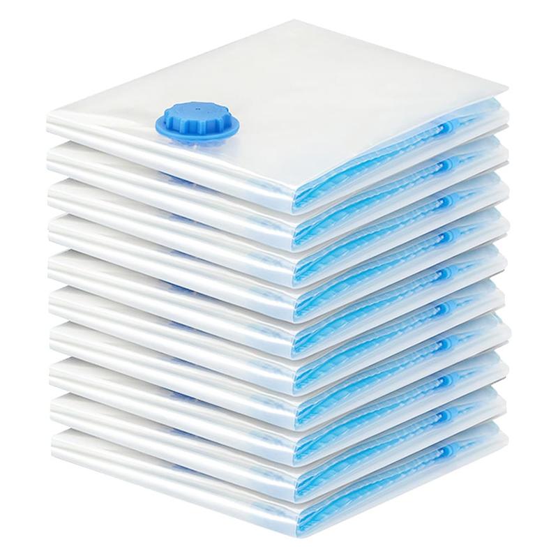 Trendy! Vacuum Bags for Clothes - Pack of 10 40 X 30 cm Reusable Storage Bags Vacuum Bags with Seal and Space Saving Travel Bags