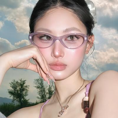 Okulary przeciwsłoneczne w stylu koreańskim dla kobiet modne stylowe dekoracyjne okulary przeciwsłoneczne kobieta styl kampusowy damskie okulary przeciwsłoneczne