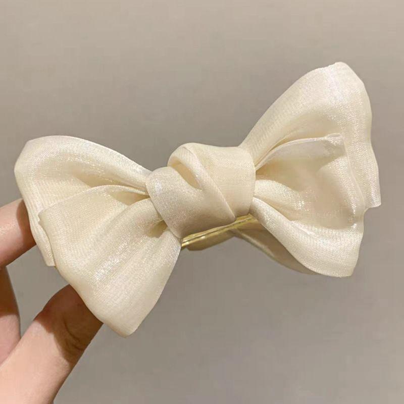 1pc Bow, high ponytail, meatball, headband clip, hair accessory, temperament, braided hair, shark clip hair accessory