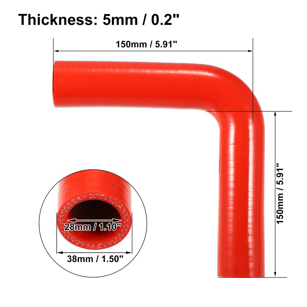X AUTOHAUX Silicone Hose, Silicone Tube, For Blow Off Valve, Intercooler, Turbo Intake, Rajator
