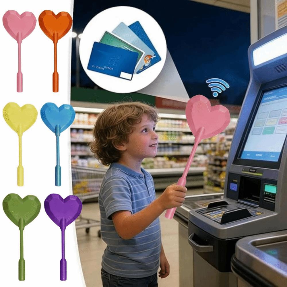 Heart Design Magical Tap To Pay Wand 3D Printed Convenient Checkout NFC Payment Wand Credit Card Holder Magic Payment Stick