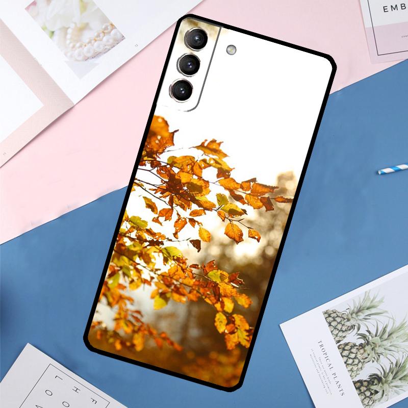 Autumn Leaves Case For Samsung Galaxy S25 Ultra S21 S22 S23 S24 Ultra S9 S10 Plus S20 FE S25 FE Back Cover