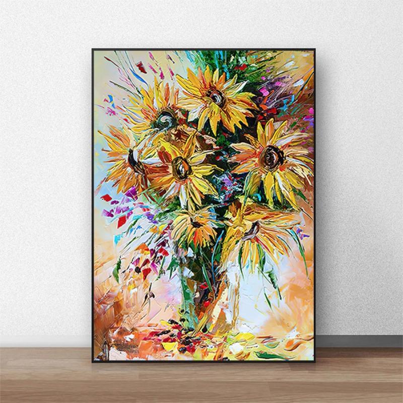 Van Gogh Sunflower Wall Art Poster Monet Abstract Vintage Mural Modern Home Decor Canvas Pictures Prints Living Room Decorate