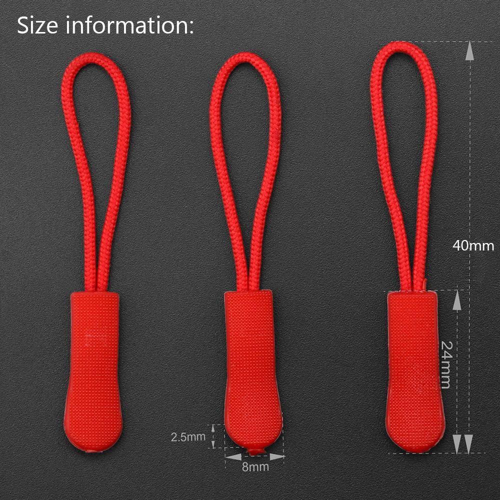 10Pcs Fixer Crafts Tag Apparel Sewing End Fit Zipper Buckle Zipper Puller Zipper Ropes Zip Cord