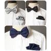 Fashionable Kids Toddlers Adjustable Pre Tied Bowtie and Pocket Square Handkerchief Ensemble for Formal Parties Event