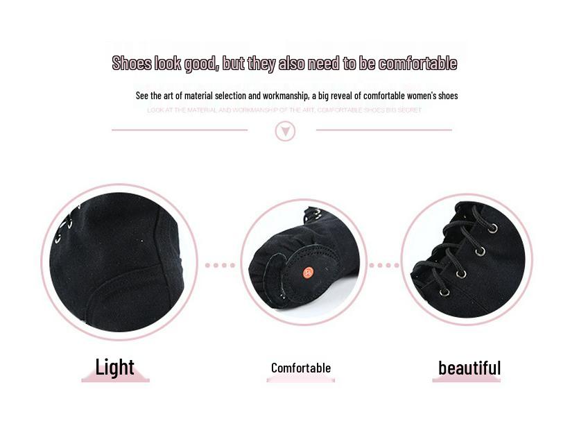 Women's Soft Sole High-Top Jazz Dance Shoes