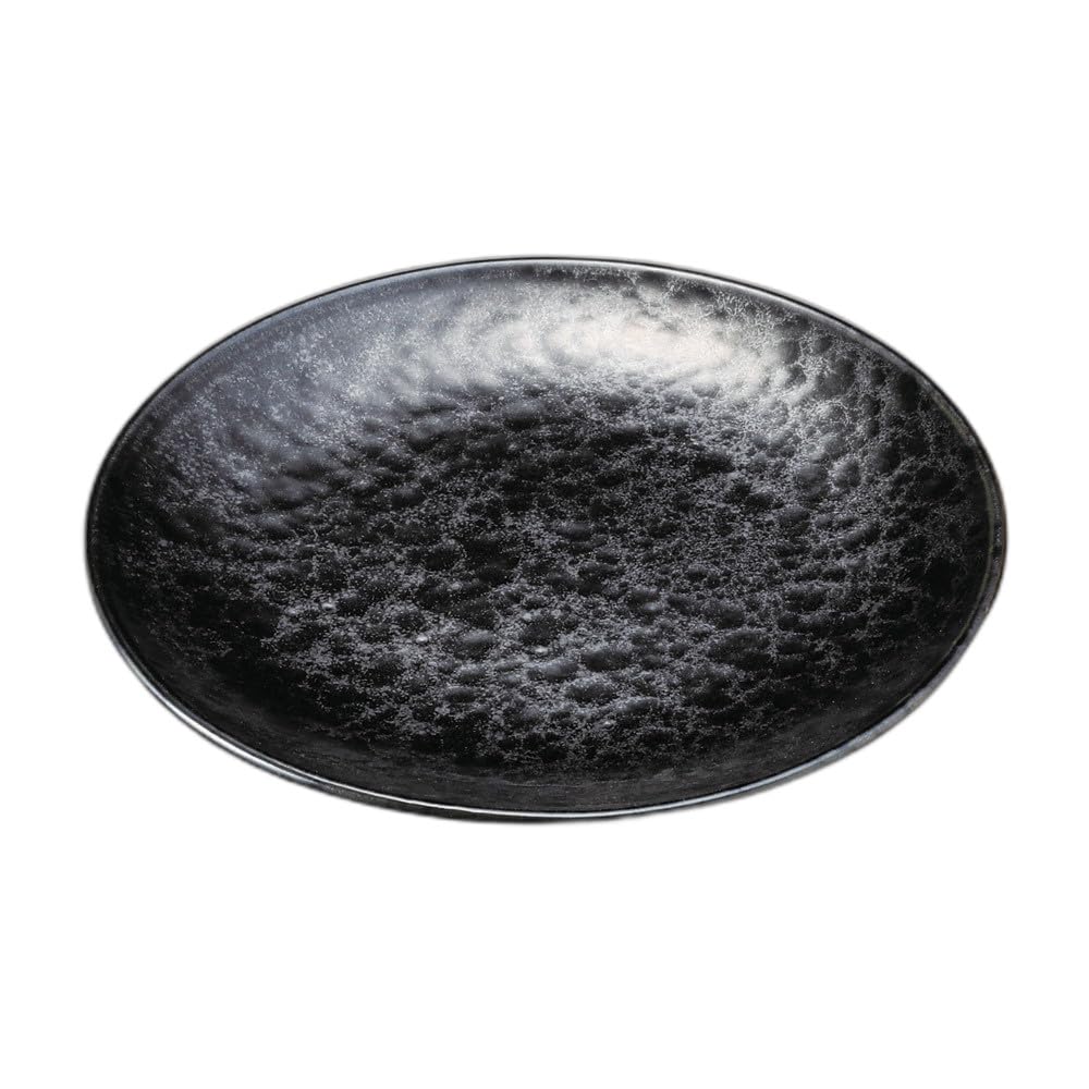 

Тарелка средняя 6.0 [19×2.6см] с черной и серебристой глазурью