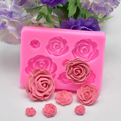 Moule Silicone Fleur 3D Bricolage Fondant Artisanat Gâteau Bonbon Chocolat Glace Pâtisserie Outil de Cuisson Moule Moule Savon Fait Main Décoration de Gâteau