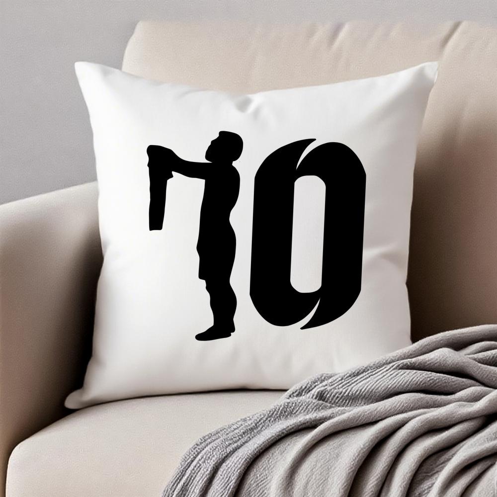 Soccer Athlete LM 10 LLionel MMessi Cushion Cover Pillowcase Antidustmite Invisible Zipper Short Plush Sofa Cushion