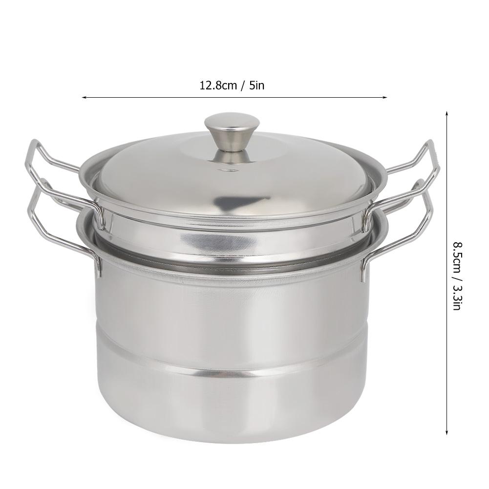 Edelstahl Mini Pretend Dampfer Topf Kinder Spielen Haus Küche Spielzeug Kochen Lebensmittel