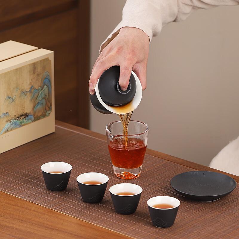 High-End Chinese Ceramic Tea Set Gift Box