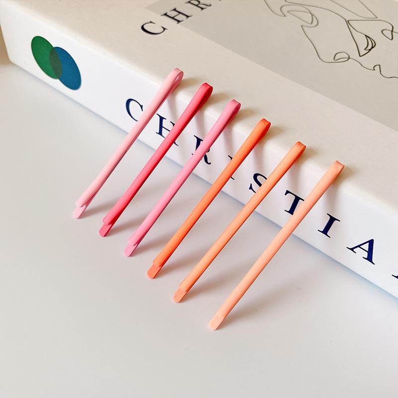 12Pcs/Set Candy Color Hairpins for Women Lady Bobby Pins Invisible Wave Curly Bride Disposable Hairgrip Barrette Hair Clips