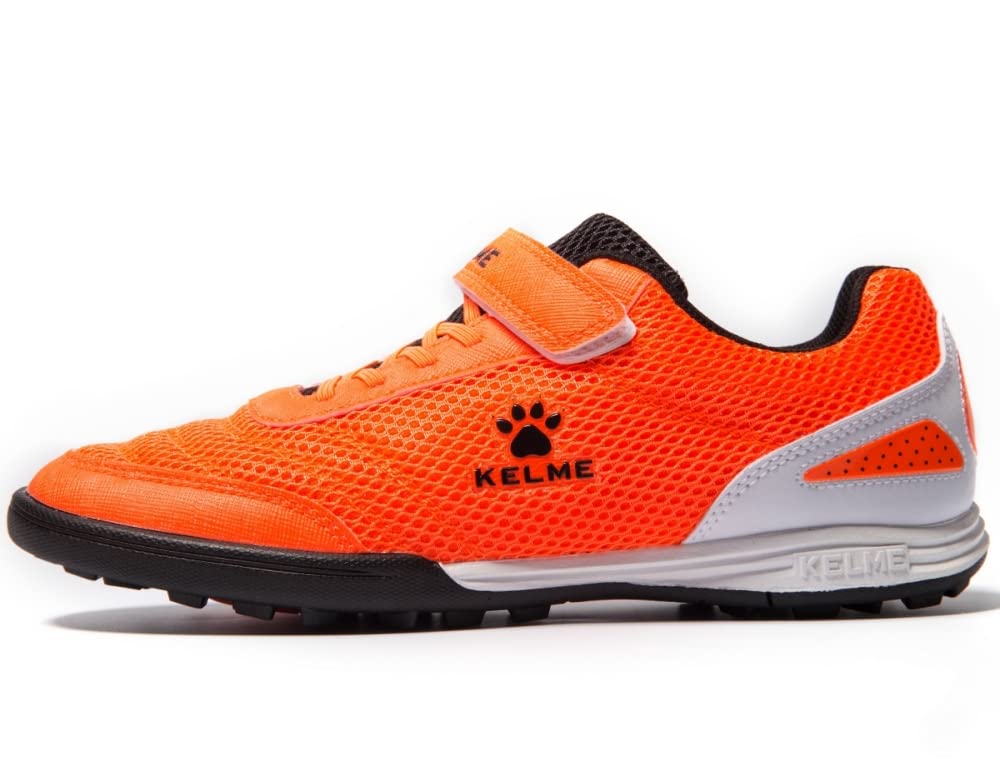 

Kelme Kids TF Soccer Training Shoes, Junior Futsal Shoes, Velcro Closure, Multicolor, Sizes 19.0cm - 24.5cm (Orange, Size 22.5cm)