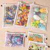 Mesh Sorting Pouches For Building Blocks Puzzle Zippered Closure Transparent Storage Solution For Small Toy