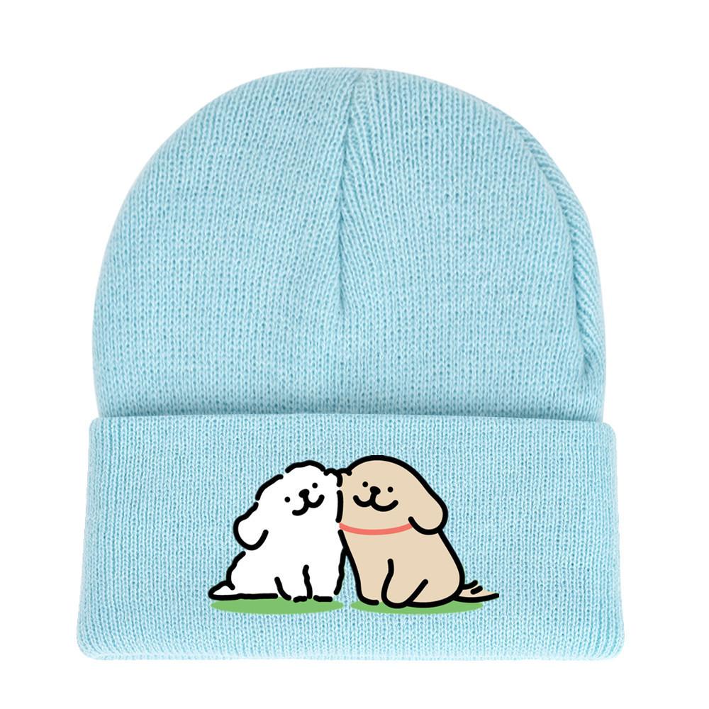 Winter Maltese Knit Hat With Printed Design For Men Women Casual Weather Cold