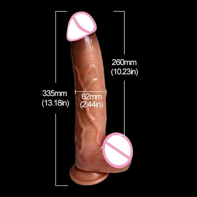 Velké realistické dildo Měkký silikonový penis Skin Feel Cock Ženský masturbátor Anální kolík Obchod Sexuální hračky pro dospělé Strapon Dilda pro ženy