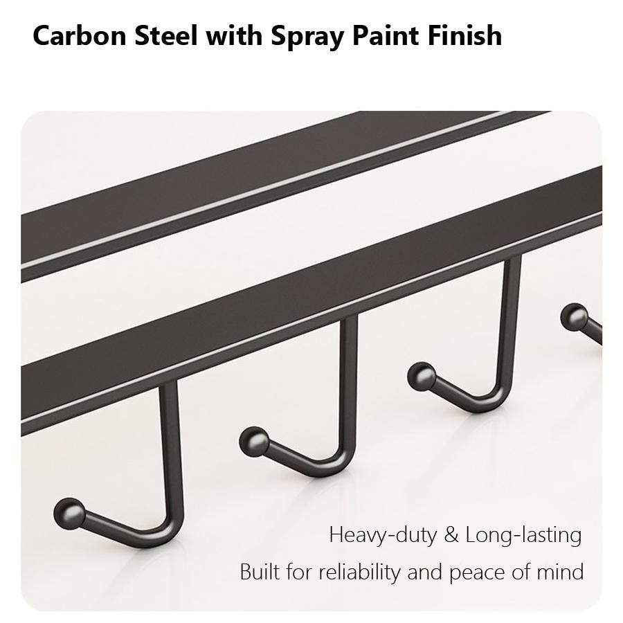 Küchenhängehaken ohne Bohren Schranktürhänger Organizer, Schwerlast-Lagerregal Werkzeug