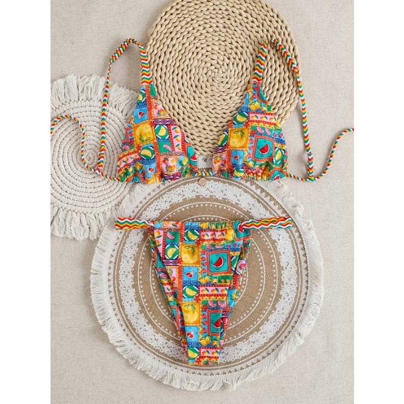 New Fashion Printed Swimsuit Seaside Sexy Split Swimsuit Bikini Bikini Women