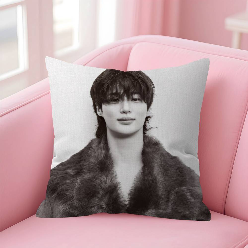 Korean Celebrity Byeon Wooseok  Pillow Gift Home Office Decoration Bedroom Sofa Car Cushion Cover case 45x45