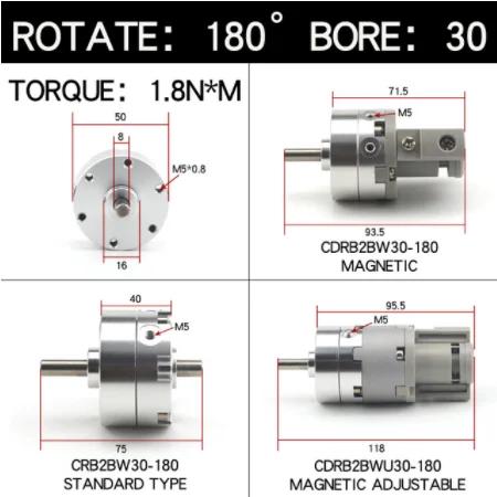 SMC Type Vane Rotary Swing Cylinder CRB2BW CRB2BW10-90S CRB2BW15-180S CRB2BW20-270S CRB2BW30-90S CRB2BW40-180S CRB2BW30-180S