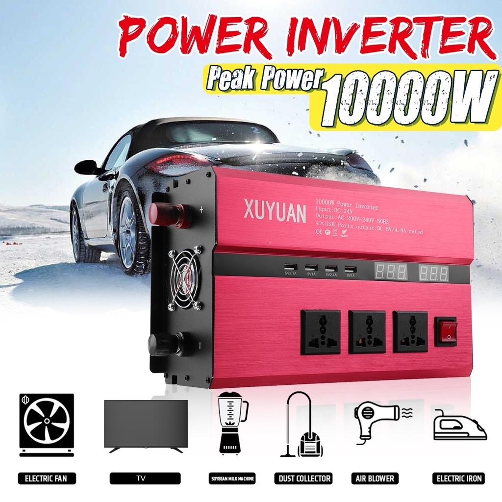 3000W Car Power Inverter LED DC 12V//24V to AC 110V//220V Sine Wave Converter Home