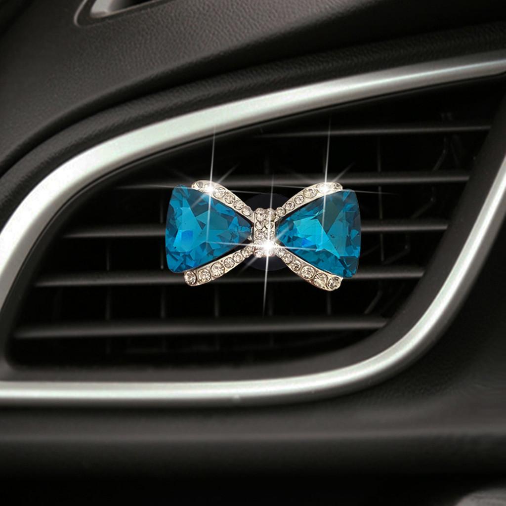 Clipe de Perfume para Carro Borboleta de Strass de Cristal Transfronteiriço Clipe Decorativo de Fragrância para Saída de Ar