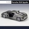1:24 Porsche 918 Alloy Model sportovního vozu Tlakově litý kov Závodní vůz Model vozidla Model Simulace Kolekce Dekorativní ozdoby Dětské hračky Dárek pro chlapce