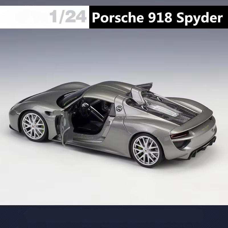 1:24 Porsche 918 Alloy Model sportovního vozu Tlakově litý kov Závodní vůz Model vozidla Model Simulace Kolekce Dekorativní ozdoby Dětské hračky Dárek pro chlapce