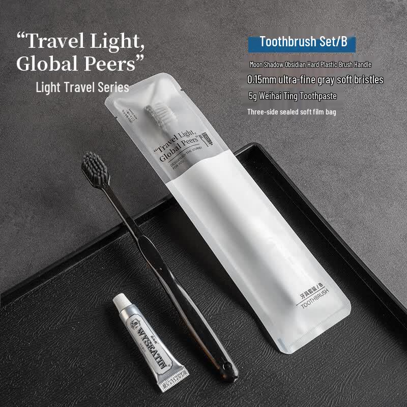SOUMILE Disposable Travel Toothbrush & Toothpaste Set, 100-Pack
