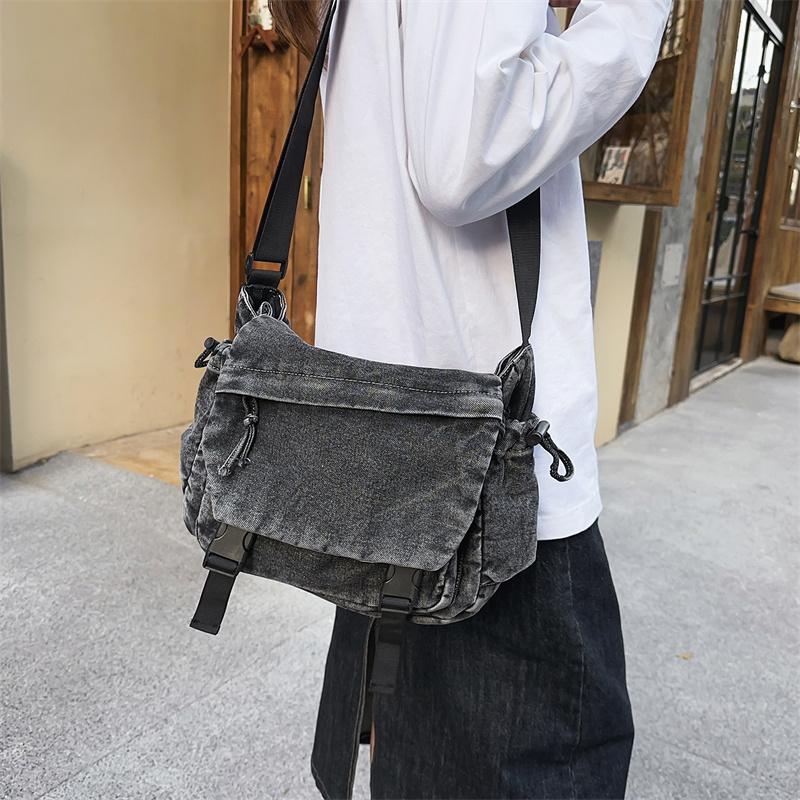 Vintage Denim Bag Women's Crossbody Bag Large Capacity Shoulder Bag