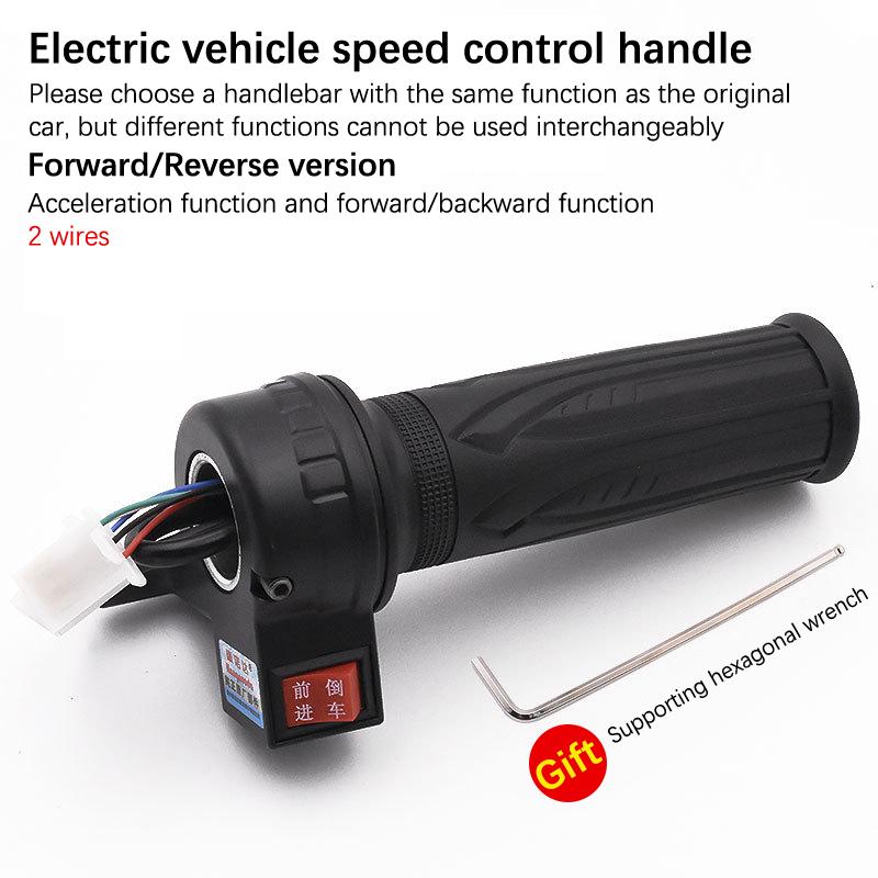 Ovládání rychlosti na rukojeti elektromobilu Vysoká/Střední/Nízká rychlost Vpřed Vzad Ovládání rychlosti bez spínače Páka akcelerace