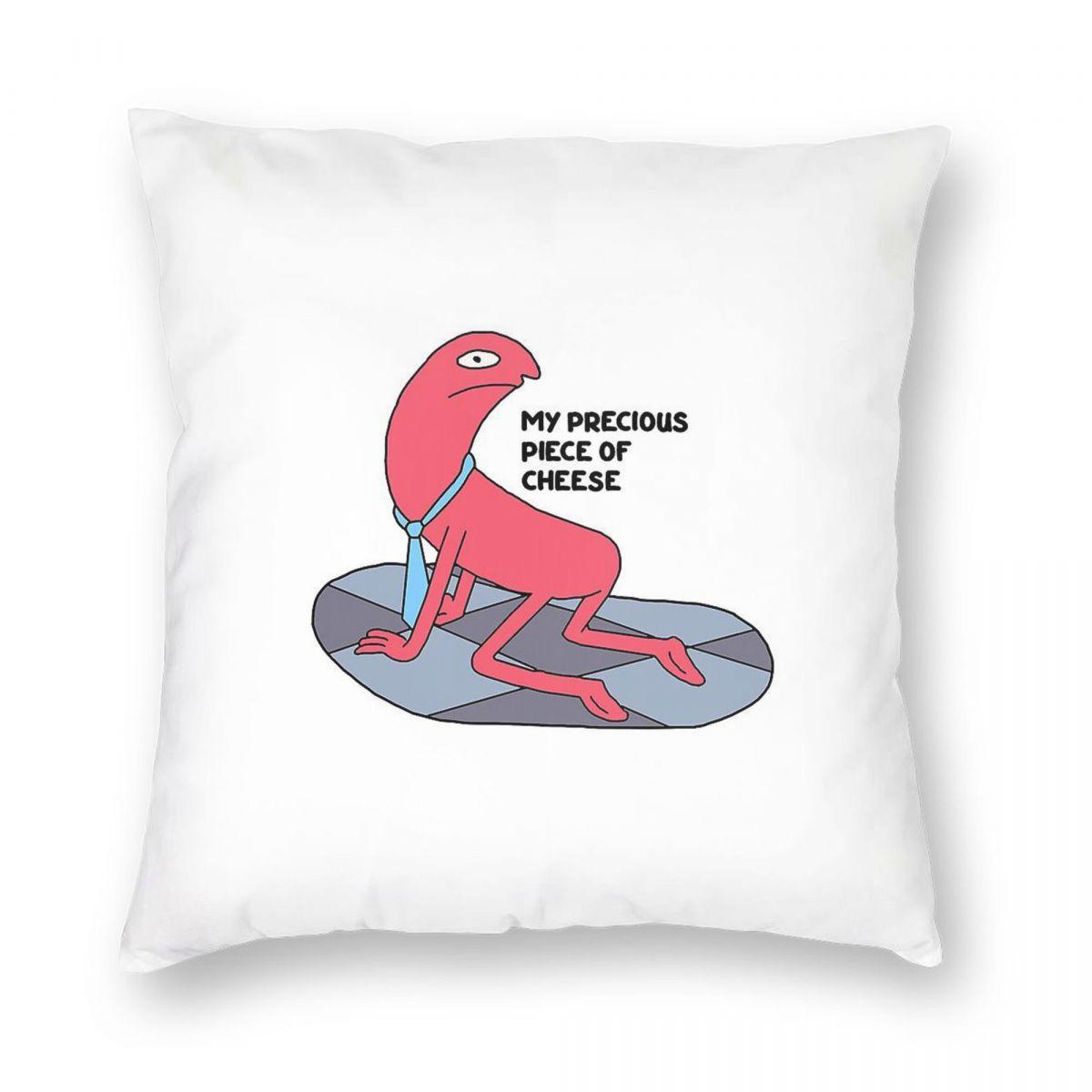 

Smiling Friends Alan Cheese Square Pillowcase Polyester Linen Velvet Creative Zip Decor Pillow Case Bed Cushion Cover 12x12Inch