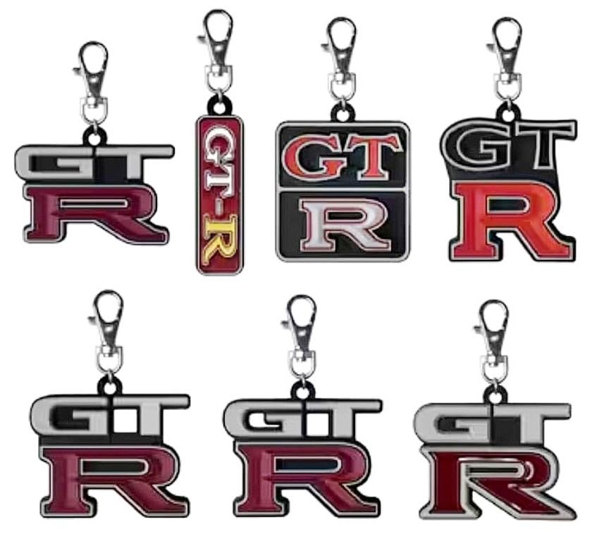 

Emblem Rubber Keychain Collection Set of Gachapon Capsule Toy GT-R [Complete 7]