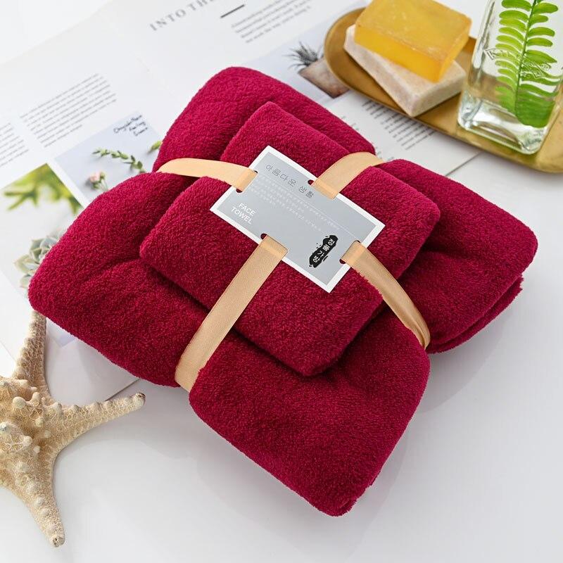 Koralowy aksamitny zestaw ręczników ręcznik kąpielowy gospodarstwa domowego duży rozmiar pochłaniający wodę szybkoschnący ręcznik plażowy do pływania akcesoria łazienkowe