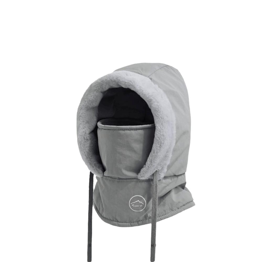 Windproof Beanies Cap Plush Ear Protection Hat Fashion Integrated Mask Scarf Hat Set  for Women