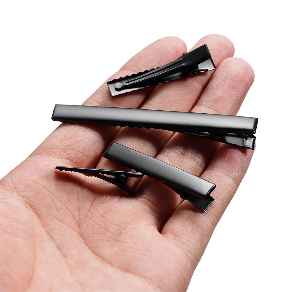 Black Simple Duck Bill Clip Alloy One-word Clip Headgear DIY Accessories