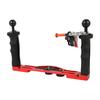 Dual Handle Camera Diving Rig Adjustable Handheld Underwater Tray Stabilizer Rig with Shutter Release Lever for DSLR