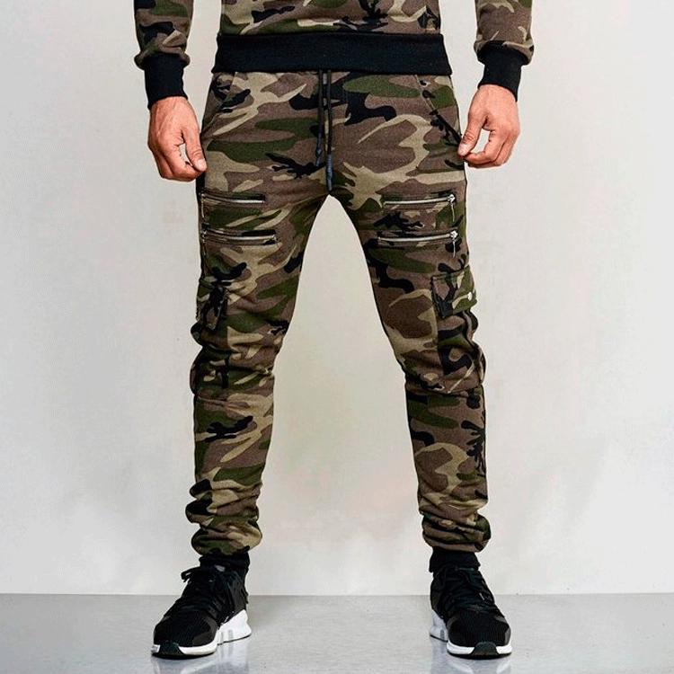 Men s Camouflage Slim-Fit Fashion Running Pants XL