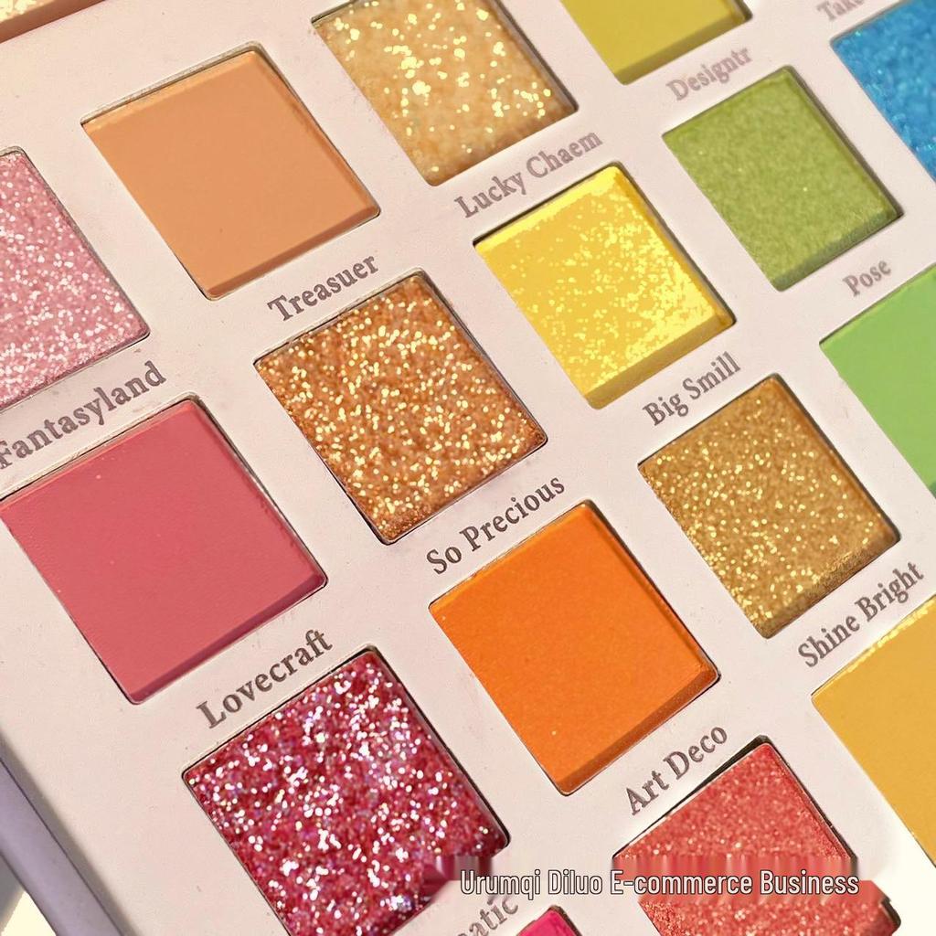 Dopamine Rainbow Candy Eyeshadow Palette: 30-Color Matte, Shimmer, Glitter, Long-Lasting Smoky Makeup