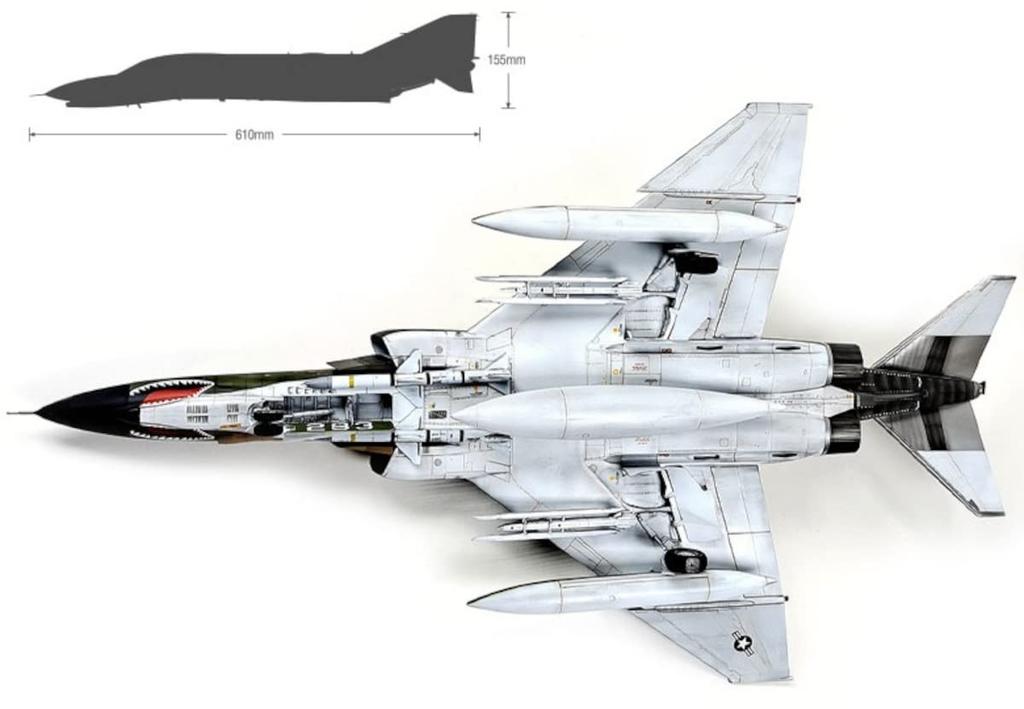 Academy Scale US Air Force Phantom II Vietnam Plastic Model Kit 12133 1/32 F-4E