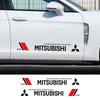 2 Pièces Autocollants de Porte Latérale avec Logo de Voiture Décalcomanie de Carrosserie Imperméable Pour Asx Lancer Pajero 4 Outlander 3 Xl l200 EX10 X Colt Pajero UG2