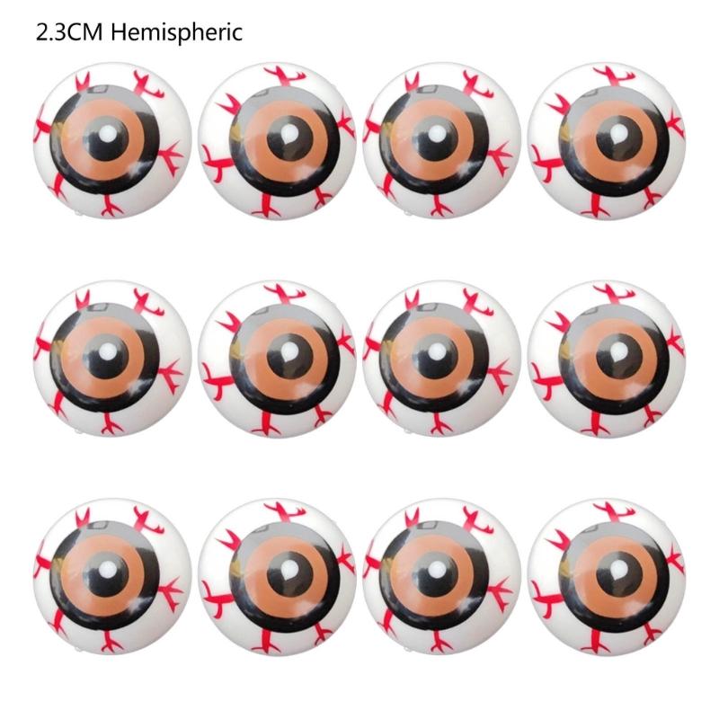

12Pcs Half Eye Balls Halloween Party Decor Bag Fillers Halloween Terror Props чорний коричневого кольору
