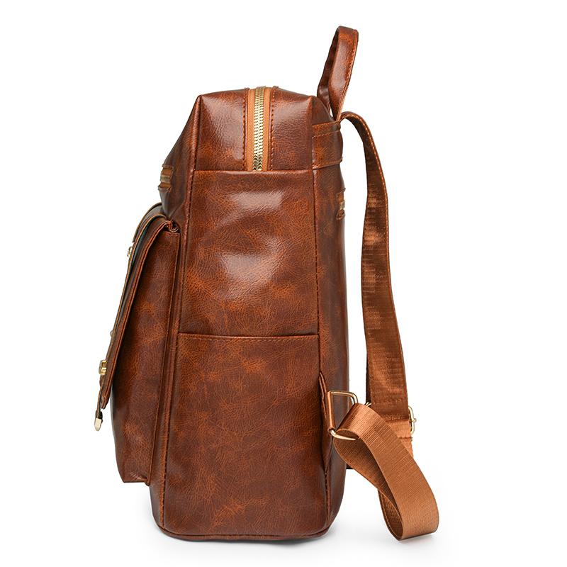 PU Rucksack Retro Großer Fassungsvermögen Rucksack Damen Reisetasche