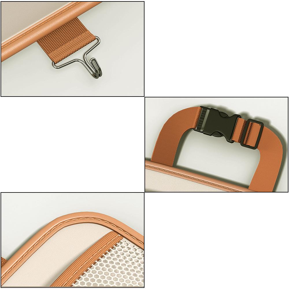 Car Seat Back Storage Hanging Bag Car Accessories Waterproof Dirt Proof with Hook Tissue Holder Car Backseat Organizer Anti Kick Pad Cup Holder